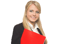 Woman with folder